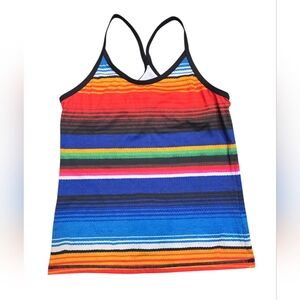 INKnBURN Women's Tech Colorful Stripe Racerback Tank Size Small